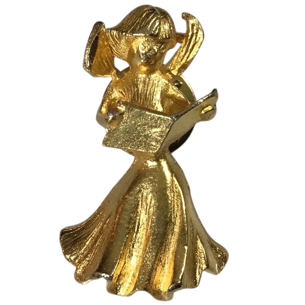 Angel Pin Brooch Gold Tone Tac Fashion Jewelry